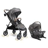 Joie Baby, Caraway Whirl Stroller & Mint Latch Car Seat - Baseless Car Seat & 360 Degree Wheel Travel System (Thunder)