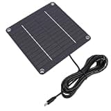 SENECESLI Efficient 12V Solar Panel for Security Cameras, Durable Monocrystalline Type C Solar Panel for Garden Lamps, Compact and Portable for Outdoor Activities