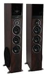 Rockville TM150D Powered Home Theater Tower Speaker System, Dark Wood, 1000W, 10" Subwoofers, Bluetooth, USB/SD Playback, FM Radio, Remote Control, Karaoke Ready, Perfect for Home Entertainment