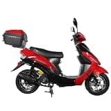 X-PRO 50 Gas Moped with 10" Aluminum Wheels, Rear Trunk, Electric/Kick Start! (Red)