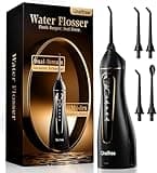 Oralfree Water Flosser Teeth Pick - Dental Cordless Portable Floss Picks Rechargeable Travel Pik Irrigation Cleaner IPX7 Waterproof Oral Irrigator Electric Flossing Machine for Home Teeth Cleaning