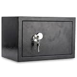 Small Fireproof Safe for Home, Compact Fire Safe Box with Mechanical Lock, Water-Resistant Home Safe for Money, Documents, Jewelry & Valuables, Anti-Theft Steel Security Safe for Home Use