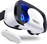 VR Headset with Controller Adjustable 3D VR Glasses Virtual Reality Headset HD Blu-ray Eye Protected Support 5~7 Inch for Phone/Android 02