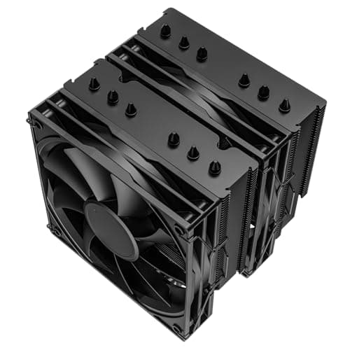 DARKROCK DT6 CPU Air Cooler, Dual Towers with 6 Copper Heat Pipes, 2 x 120mm PWM Fan for Low Noise Operation, Easy Installation - Brackets for Intel LGA 1851/1700/1200/115X & AMD AM5/AMD4 - Black