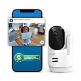 Arlo Essential Indoor Pan Tilt Security Camera 2K (2025 Release) + 6 Months of Secure Plus Plan - Wired Plug-in Power, Person Recognition, Animal Detection, Auto Motion Tracking, 1 Cam, White