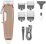 EOYLMIRL Mens Hair Clippers Clipper Adjustable Cutting Machine Professional Trimmer Cordless Barber Electric Retro for Men(Red)
