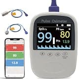 Pepultech Fingertip Pulse Oximeter for Kids,Bluetooth Fingertip Oxygen Tracker with Free APP, SPO2 & Pulse Rate Monitor for Adults - Fast & Accurate Results,2 Probe Sensor & Battery Included