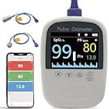 Pepultech Fingertip Pulse Oximeter for Kids,Bluetooth Fingertip Oxygen Tracker with Free APP, SPO2 & Pulse Rate Monitor for Adults - Fast & Accurate Results,2 Probe Sensor & Battery Included