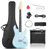 Ktaxon Full-Size Electric Guitar Kit H-H Pickup with 20W Amp Sky Blue