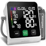 Medisana Blood Pressure Monitor for Home Use, Accurate Automatic Digital BP Monitor, 5'' LED Backlit Display with BP Machine Cuff 8.7''–16.5'', 2x199 Memory