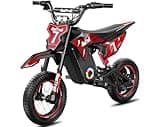 36V Electric Dirt Bike for Kids, 700W Peak Electric Motorcycle, 3 Speeds, 15.5 MPH & 13.7 Miles, Headlight & Rainbow Ambient Lights, Pro Suspension Off-Road Ride On Gift for Kids Ages 4-10, Red