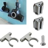 VivaElara 4-pack wall mount brackets - for Miele vacuum cleaners, saves space, includes adapter screws, integrates nozzle storage organizer, suitable for home garage storage.