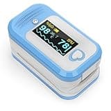 MEDLINKET AM801 Pulse Oximeter Medical Grade, High Precision Finger Oxygen Monitor Measures SpO2, Body Temperature, PR, Perfusion Index, Plethysmograph, Alarm for Abnormal Blood Oxygen for Home Clinic