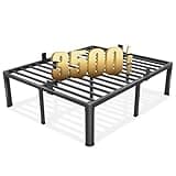 Yitong Angel 18 inch King Size Bed Frame with Round Corner Legs Mattress Slide Stopper,3500 lbs Heavy Duty Metal Platform,Steel Slat Support,No Box Spring Needed,Easy Assembly,Noise Free