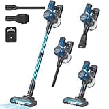 Deepvac 250W 25KPa Suction Cordless Vacuum Cleaner, 6-in-1 Lightweight Stick Vacuum with LED Display, 45 Mins Runtime for Hard Floor, Carpet, Pet Hair, Car Cleaning