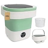 20L Portable Washing Machine, Foldable Mini Washer and Spin Dryer Combo with 3 Wash Modes, Deep Cleaning Compact Laundry Machine for Baby Clothes, Underwear, Dorms, Apartments, RV & Travel