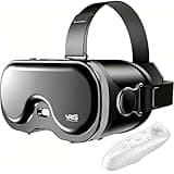 VR Headset for Phone, 3D Family Anti-Blue Eyes Protected HD Lenses, 120° FOV Virtual Reality Headsets VR Goggles for iPhone17/16/15/14/13/12/11, Samsung, Android (Jet-Black)