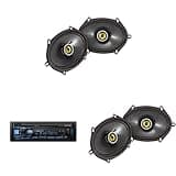 Alpine UTE-63BT Mech-Less Digital Media Receiver with Bluetooth® Wireless Technology+(2) Pairs Kicker CSC684 6x8/5x7 Coax Speakers