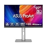 ASUS ProArt Display 27” 5K HDR Professional Monitor (PA27JCV) - 5K (5120 x 2880), IPS, 99% DCI-P3, 100% sRGB, ΔE < 2, USB-C PD 96W, Calman Verified, Color Accurate, LuxPixel, 3 yr Warranty