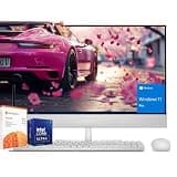Custom Dell-All in One Desktop-Computer 24inch FHD Touchscreen| Intel Core Ultra 7 Beat AMD Ryzen 9| Copilot PC Windows 11 Pro Office 365| Wi-Fi 7| Wired Keyboard Mouse for Home Office Business
