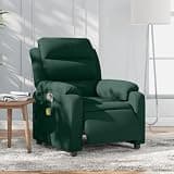 GHVBNMF Electric Massage Recliner Chair with Remote Control, Dark Green Velvet Fabric Power Reclining Sofa, 135 Degree Adjustable Ergonomic Single Armchair for Living Room and Home Theater