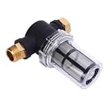 Keenso Garden Hose Filter Attachment with 40 and 100 Mesh Screens for Efficient in Home and Garden, Robust ABS and Metal Construction