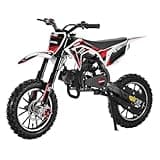 gibxiyza 50cc Dirt Bike 2-Stroke Kids Dirt Bike Pocket Gas Motorbike Off Road Kids Motorcycle Children Pocket Motorbike with Front Rear Disc Brakes Max Speed 40