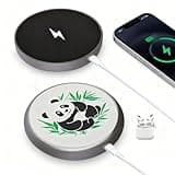 Metal Wireless Phone Charger 2 Pack, 15W Cute Panda Magnetic Wireless Charging Pad for iPhone 17/16/15/14/13/12 Pro Max Plus,Wireless Earbuds 4/3/2 Pro,Strong Magnet.