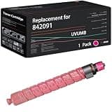 UVUMB Compatible with Ricoh 842091 Toner Cartridge Work for Ricoh MP C306 C307SP C307 C307SPF C406 C407 C407SP Printers, with Chip, High Yield 17000 Pages, High-Definition Printing (1 Pack Magenta)
