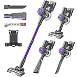 BlueEpic Cordless Vacuum Cleaner, 40KPA 45Mins Rechargeable Vacuum Cordless, Stick Vacuum with 2 Adjustable Modes, Handheld Vacuum for Home/Pet Hair/Carpet/Floor (Purple)