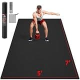 GymCope Extra Large Exercise Mat, 10'x6'/9'x6'/8'x6'/7'x5'/6'x4'(8mm) Thick Workout Mat for Home Gym & Garage Flooring, Shoe-Friendly, High-Density, MMA, HIIT, Weight Lifting, Cardio&Strength