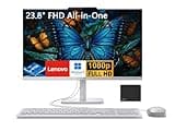 Lenovo A100 All-in-One Desktop Computer, 23.8 Inch IPS FHD Display, Intel N100 Processor, Intel UHD Graphics, 64 GB RAM, 4 TB SSD, Windows 11 Pro, Wired Keyboard & Mouse, with Mousepad, White