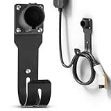 MECMO EV Charger Holder SAE J1772 Nozzle Holster Dock and J-Hook Combination Wall Mount, EVSE Electric Vehicle Car Charger Cable Organizer EV Charger Cord Wall Hook Cable Holder J1772 Connector