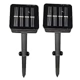 2 Pcs Solar Panel Replacement, 1.2V 800mAh Battery, 8 Modes Waterproof Outdoor Solar Lights Controller, High Conversion, Epoxy Encapsulation for DIY Solar Fairy Lights