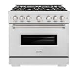 ZLINE 36 in. Classic Gas Range with DuoPro Cooktop and Convection Oven in Satin Stainless Steel