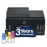 HP Smart Tank 7603 Wireless All-in-One Ink Tank Printer, Scanner, Copier with up to 3 Years of Ink Included, Best-for-Home Office, Cartridge-Free Refillable, AI-Capable (D34F7A)