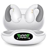 Ultra Open-Ear Earbuds – Ergonomic Clip-On Design Bone Conduction Over-Ear Headphones with Waterproof Build and Secure Fit for Small Ears, Lightweight Open-Ear Sports Earbuds in Snow White