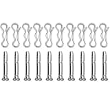 20Pcs 738-04124A Shear Pins Set For Troy-Bilt 2410 And 22" 24" 26" 28" Models, For 2-Stage And 3-Stage Snow Blowers, OEM #738-04124A, 714-04040, 1/4" X 1-1/2" Metal Auger Shear Bolt