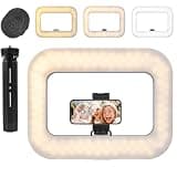 Kalofaye Smartphone Video Rig with Light + Tripod, Handheld LED Ring Light Selfie Light Mobile Video Stabilizer for Cameras, Smartphones, Sports Cameras, YouTube, TikTok, Makeup, Instagram, Vlogging