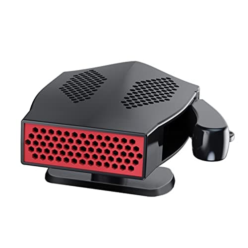 150W Car Heater Automatic Hot Air Blower Electric Fan Windshield Defogging Demister Defroster Rotation Powerful 2 In 1 Heated Fan Indoor Best Blower Outdoor Seat Portable For Bed Desk Electric Heating