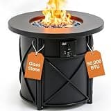BALI OUTDOORS 50000 BTU Propane Fire Pit for Outdoor, 30 in Fire Pit Table Outdoor, Round Firepits for Outside Backyard, Patio