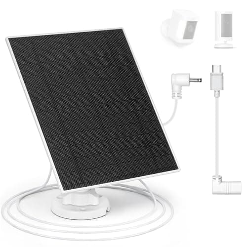 LIYVZ 5W Solar Panel for Ring with 8000mAh Battery, Compatible with Ring Spotlight Cam Plus & Stick Up Camera Solar Panel for Ring Camera