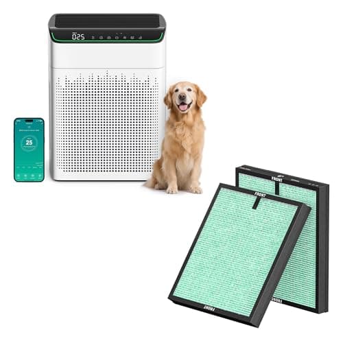 FLANUR Air Purifiers for Home Large Room and FLANUR Genuine Air Purifier Replacement Filter Pet Dander Version