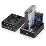 FIDECO M.2 NVMe SSD Cloner and Duplicator, 3-Bay Hard Drive Cloner Dock for M.2 NVMe SSD and 2.5"/3.5" SATA HDD, Hard Drive Reader with Foldable Cooling Fan, Ultimate Heat Dissipation, Tool-Free
