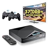 Kinhank Retro Gaming Console with 37,000+ Games – Video Game Console with Dual System (EmuELEC 4.6 Game OS + Android 9.0),4K UHD Output,2.4+5G WiFi,Bluetooth 5.0,4GB RAM – Gift for Family Game Night