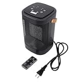 QERLONG Desk Heater Efficient Fast Heating Timer Remote Control Safe Use for Various Spaces