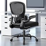 ALLGOD Ergonomic Office Chair, Breathable Mesh Ergonomic Desk Chair with Adjustable Lumbar Support, Flip-up Armrests, Computer Chairs Comfortable for Home, Office, Work, 300lbs, Black, Upgrade