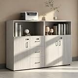 YCZYCZ Lateral File Cabinet with Lock, Metal Office Storage Cabinet, 2 Drawer Lateral File Cabinets for Home Office, A4 Letter Size, Heavy Duty Steel Filing Cabinet for Documents Storage
