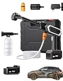 Aquajet Cordless High-Pressure Washer Kit with 7500mAh Battery, Portable Handheld Power Cleaner with Foam Bottle, Multi Spray Modes for Car Wash, Patio, Garden and Outdoor Cleaning