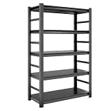 BLUECC Storage Shelves, 5 Tier Heavy Duty Metal Shelving Unit Adjustable Shelving Units and Storage Rack Dark Gray 47.2"*23.6"*72"